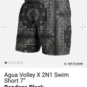 Black Bandana Swim Shorts